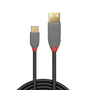 LINDY 林帝 ANTHRA USB 2.0 Type-C/公 to A/公 傳輸線 3m (36888)