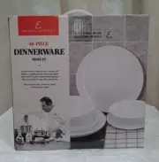 Emeril Lagasse 18 Piece Dinnerware Set White Opal Round New In Box 6 Settings