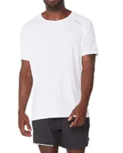 2XU Aero Mens Running T-Shirt - White/Silver Reflective - S