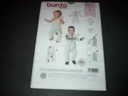 Burda Pattern 9299 Adorable Toddlers' Semi-Fitted Overall / Jumpsuit 6M ~ 3 Unc