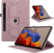 Case for Samsung Galaxy Tab S9 Plus 2023 / S9+ / S9 FE Plus 12.4 Inch PU Leather Multi-Angle 360 Degree Rotating Lightweight Protective Case Rotating Case Cover with Stand Function - Pink
