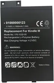 Replacement Battery 1900mAh GP-S10-346392-0100 for Amazon Kindle3 Kindle 3 S11GTSF01A D00901 E-Reader Batteries