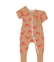 Bonds Baby Wondercool Zip Wondersuit - Crab Attack Size 0 NWT