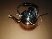 Potobelo Stainless Steel Copper Color Tea Pot Kettle with gooseneck spout small