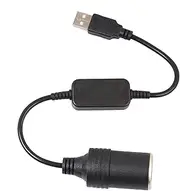 Car USB Boost Cable - 5V To 12V Socket | USB Adapter Car Socket| 5V To 12V Converter Extension Cord, Connector Adapter For Driving Recorder