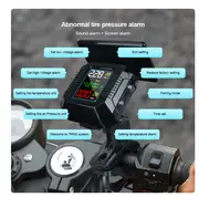 Motorcycle TPMS Tire Pressure Monitoring System 2 Tyre Pressure External Sensors Solar Power TPMS Tire Pressure Alarm Monitor