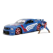 Jada 1:24 Scale Marvel Comics Captain America 2006 Ford Mustang GT Diecast Car Model