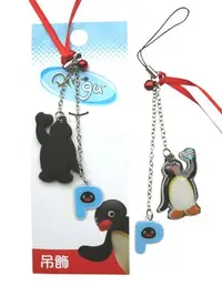 在飛比找Yahoo!奇摩拍賣優惠-【卡漫迷】 企鵝 家族 擦拭布 手機吊飾 ㊣版 Pingu 