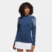 NEW Womens adidas Golf Cold RDY Performance Mock Long Sleeve Tee Size S Navy $80