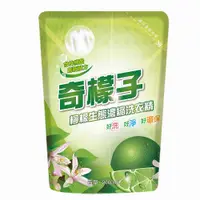 在飛比找PChome24h購物優惠-【奇檬子】天然檸檬生態濃縮洗衣精補充包 2000ml*8包組