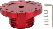 Gaming Steering Wheel Hub Adapter, Sturdy Aluminum Alloy Simulation Racing Game Steering Wheel Adapter for TX T300 T500 TS PC TS XW T GT Servo Base(Red)