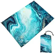 IUOUTG Sandproof Beach Blanket, Camping Foldable Beach Mat Waterproof Durable Outdoor Picnic Mat for Travel, Camping, Hiking