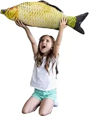 XIGUI 31 Inch Giant 3D Soft Fish Cushion Carp Plush Pillow Plush Throw Pillow, Home Ddecoration Kids Pillow Gift Stuffed Animal Toy