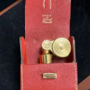 RARE ANTIQUE BACCARAT "MARCEL FRANCK ESCALE"PERFUME ATOMIZER Red Leather Case