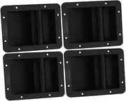 SHINEOFI 4pcs Speaker Handle Speaker Replacement Handle DIY Replacement Carrier Side for Small Amplifier Supplies Black Plastic