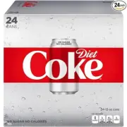 Diet Coke, 12 Oz, Case Of 24 Cans