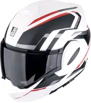 Scorpion EXO-Tech Evo Furio, modular helmet , color: Matt White/Black/Red , size: M