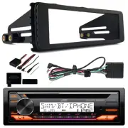 JVC KD-T92MBS Bluetooth AM/FM AUX Receiver, Harley 1DIN Install & Adapter Kit