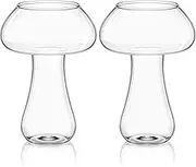 Wave-Ribbed Martini Glasses, Set of 2 - Unique Cocktail Glassware for Home Bar (Style 2)