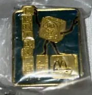 "Scrabble At McDonalds" 1"x .75" Lapel Pin T2-4 In Bag 1992 McDonald's VTG NOS