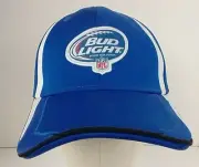Budweiser Bud Light NFL Cap Hat Blue White Football Logo