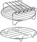 Air Fryer Rack XL Air Fryer Accessories Set of 2, Double Layer Rack with Skewer,