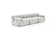 Foret 3 Seater Sofa Modular Arm Seat Tufted Velvet Lounge Couch Chaise 5 Colors