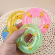 5Pcs/set kids Floating Bath Toys Mini Swimming Rings Rubber Yellow Ducks