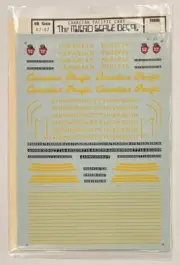 MICROSCALE HO DECAL-CANADIAN PACIFIC CAB DIESELS-MAROON & GRAY SCHEME - #87–87