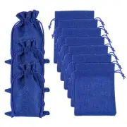 20 Pcs Burlap Bags with Drawstring, 4 x 5.5 Inch Favor Sacks, Dark Blue