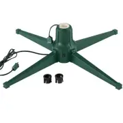 Home Heritage Tree Metal Stand Indoor Electric Rotating Holiday Tree Stand-Green
