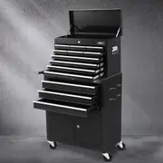 Giantz 13 Drawers Tool Chest Trolley Toolbox Storage Black