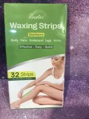Vivostar Waxing Strips for Body Face Legs Arms 32 Strips / 16 Double Sides