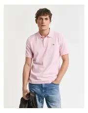 [Gant] Regular Fit Shield Pique Polo Shirt in California Pink
