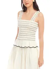 Fifteen Twenty Elliot Smocked Tank Top