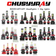 For Toyota 4Runner 2010-2020 6x LED Headlight Bulbs High/low Beam+Fog Light Kit (for: Smart)