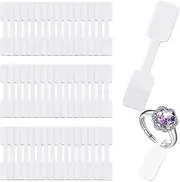 Pvieked 1000 Pcs Jewelry Tags Stickers - White Rectangular Kraft Paper Labels for Pricing, Necklace, Earring, Ring Identification