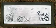 Snail bench top mold concrete casting mould .150 plastic 31" x 14" x 2.5"