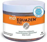 EQUAZEN PRO Fish Oil for Kids - Clinically Tested to Improve Focus, Learning + Behavior in Children, Teens - DHA / EPA Omega-3 + Omega-6 Supplement for Brain Support* (90 Softgels / 30 Servings)