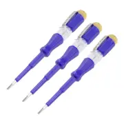 Circuit Tester, 3mm Slot Voltage Tester Pen Screwdriver AC 100-500V 3pcs