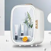 PP-Kic 12L Beauty Refrigerator with LED Mirror, Outdoor Mini Cosmetic Fridge, Portable Refrigerated Freezer, Refrigerated And Insulated Icebox, Suitable for Skin Care, Cosmetics