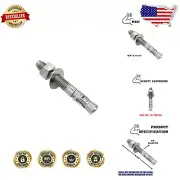 Heavy-Duty Expansion Bolts 5/8" x 4-1/4" - Stainless Steel Wedge Anchors 10 Pack
