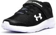 [Under Armour] Unisex Kid's Ua Ps Pursuit 2 Ac Running Shoe, Black White White