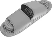 Baluue 1 Pair Comfortable Foot Massage Slippers for Indoor Use Thick Soled Massage Sandals with Reflexology Function Durable Material Lightweight Design Grey Color