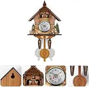 Wooden Cuckoo Clock Antique Birdhouse Home Decor Pendulum Auto Swing Bell Wall Clock (CM010)
