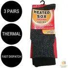 3 Pairs Mens THERMAL HEATED SOCKS Warm Winter Comfort Men's Work Sox Ski BULK