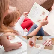 Photo Frame Wooden Photo Frame Wooden Clay Imprint Kit Baby Ink Mud Kids