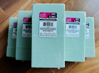 6 pieces Floral Flower Foam: each block has 4 pc- 1.5" x 2.6" x 3.3"