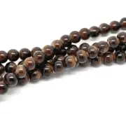 15 Glass Beads 10mm - Earth Brown with Tawny Undertones - BD044