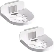 2PCS Small Wall Mount Floating Shelf for Camera Mini Speaker, Adhesive Hanging Clear Mini Shelves Baby Monitor Action Figures in Bedroom Bathroom Kitchen Living Room